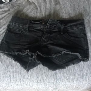 Hollister Black Denim Cutoff Shorts